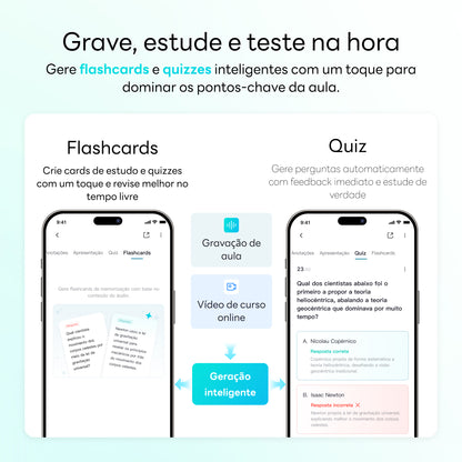 Gravador WaveNote AI: Transcrição e Resumo por IA, Reconhecimento de Voz de Múltiplos Falantes, Suporta 112 Idiomas