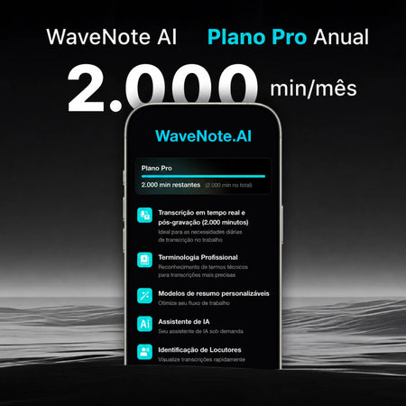 Plano Pro Anual do WaveNote AI